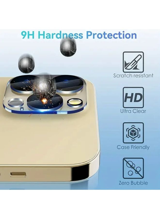 3 قطع واقي زجاج مقوى للعدسة الكاميرا لآيفون 14 بلس - شفاف اللون - Image 3