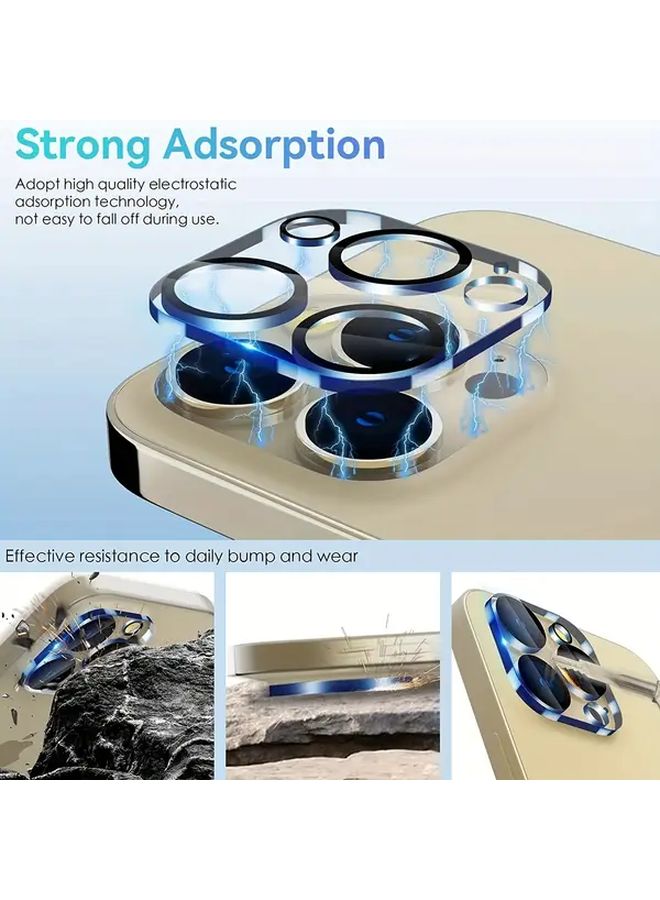 3 قطع واقي زجاج مقوى للعدسة الكاميرا لآيفون 14 بلس - شفاف اللون - Image 4