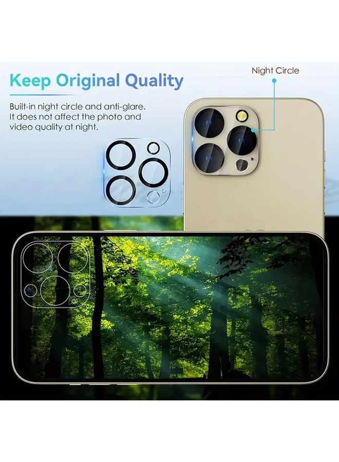 3 قطع واقي زجاج مقوى للعدسة الكاميرا لآيفون 14 بلس - شفاف اللون - Image 5