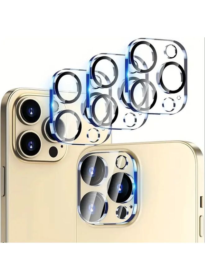 3 قطع واقي زجاج مقوى للعدسة الكاميرا لآيفون 14 بلس - شفاف اللون - Image 2