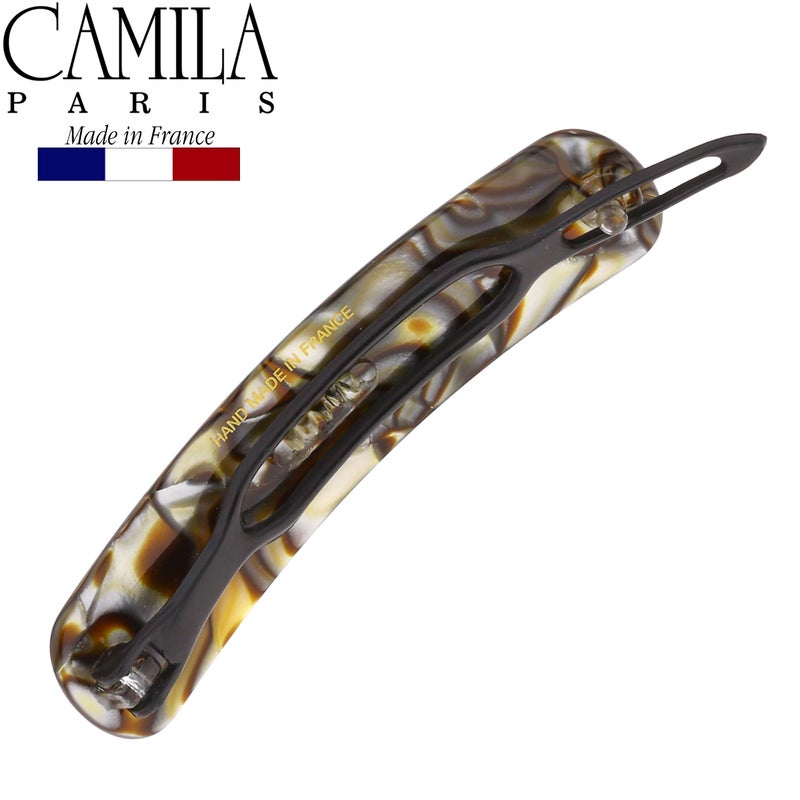 Camila Paris CP2817 French Hair Barrette Clip for Girls, Handmade, Onyx, Metal-Free Closure Strong Hold Grip Hair Clips for Women, No Slip and Durable Styling Girls Hair Accessories, Made in France - Image 5