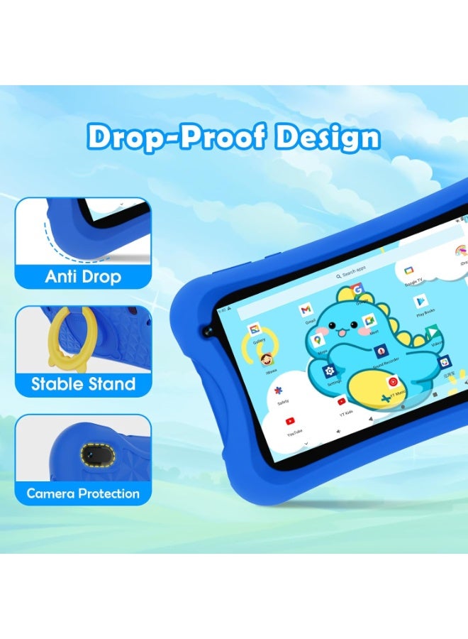 LBMT Kids Tablet, 7 inch Android 14 and Quad-Core Toddler Tablets with Shockproof Case, Kids Tablets 8GB+128GB with Parental Control,  Educational Toddler Tablet with WiFi 5,Games, Dual Camera, Learning,WiFi 5, Bluetooth, Camera,for Toddlers & Children 2-12 Years.(Blue) - Image 5