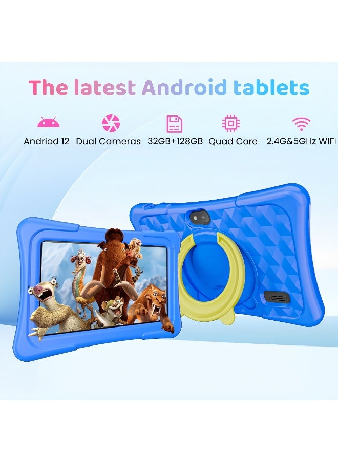 LBMT Kids Tablet, 7 inch Android 14 and Quad-Core Toddler Tablets with Shockproof Case, Kids Tablets 8GB+128GB with Parental Control,  Educational Toddler Tablet with WiFi 5,Games, Dual Camera, Learning,WiFi 5, Bluetooth, Camera,for Toddlers & Children 2-12 Years.(Blue) - Image 3