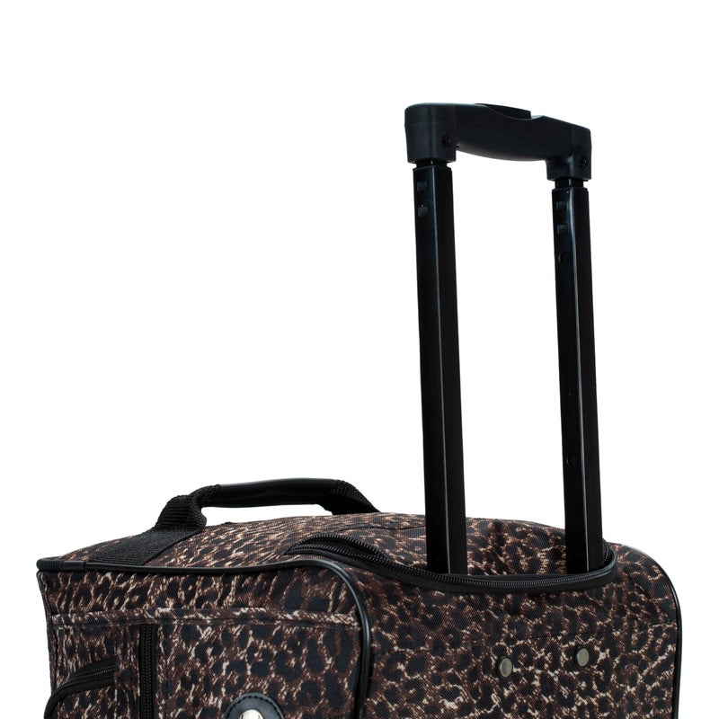 Rockland Rolling Duffel Bag, Brown Leopard, 100% polyester, 22-Inch - Image 5