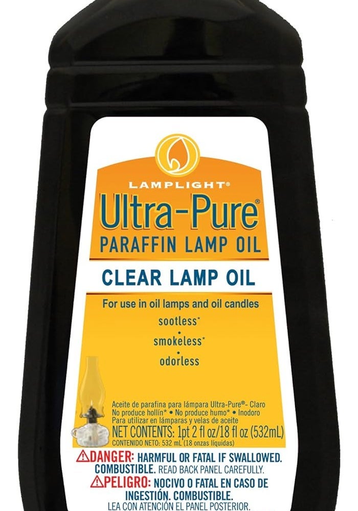 Lamplight Ultra-Pure Clear Lamp Oil - 18 Ounce Bottle for Oil Lamps and Candles - Image 1