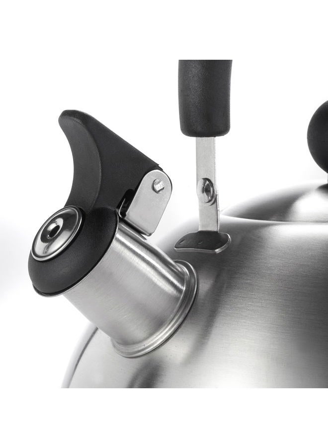 Dominion 2.1 Quart Stainless Steel Whistling Tea Kettle, Ergonomic Handle, Anti-Heat Handle, The Perfect Stovetop Tea and Water Boilers for Your Home, Dorm, Condo or Apartment, Brushed Satin - Image 4