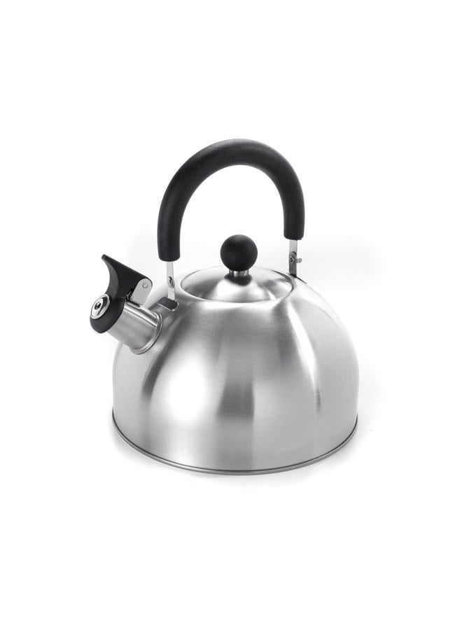 Dominion 2.1 Quart Stainless Steel Whistling Tea Kettle, Ergonomic Handle, Anti-Heat Handle, The Perfect Stovetop Tea and Water Boilers for Your Home, Dorm, Condo or Apartment, Brushed Satin - Image 1