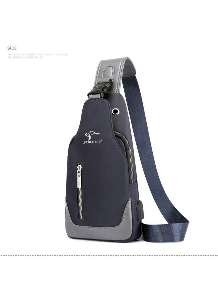 DubaiGallery USB charging sports bag male anti-theft chest bag with password lock waterproof lightweight shoulder bag - Image 2