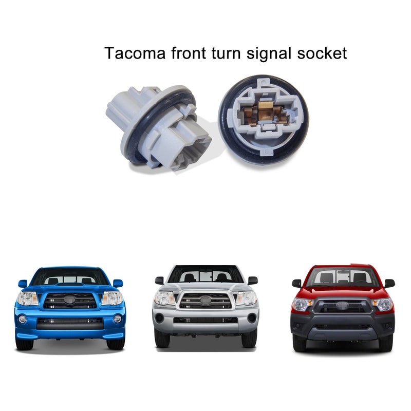 Autoacc Front Turn Signal Light Bulb Plug Socket Compatible With Toyota 2005-2021 Tundra  2005-2016 Tacoma  2008-2018 Sequoia  2003-2006 4Runner  2009-2017 Venza (Pack Of 2) - Image 4