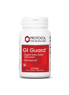 Protocol For Life Balance Protocol GI Guard - for Gastric Health & Comfort - with PepZin GI - for Digestive Gut Health - Non-GMO & Vegan - 60 Tablets  - Image 1