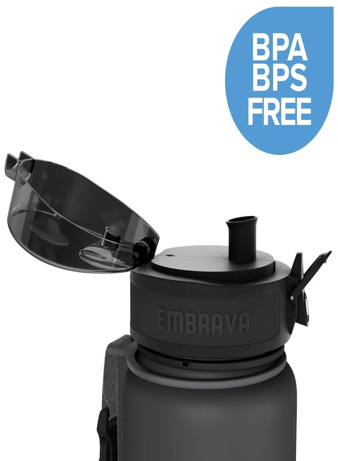 Embrava 24oz BPA-Free Plastic Sports Water Bottle with Time Markers - Image 4