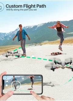 SYMA Drone with 1080P FPV Camera,Optical Flow Positioning,Tap Fly,Altitude Hold,Headless Mode,3D Flips,2 Batteries 40mins Flying UFO Remote Control Quadcopter for Kids Beginners  - Image 4