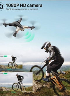 SYMA Drone with 1080P FPV Camera,Optical Flow Positioning,Tap Fly,Altitude Hold,Headless Mode,3D Flips,2 Batteries 40mins Flying UFO Remote Control Quadcopter for Kids Beginners  - Image 2