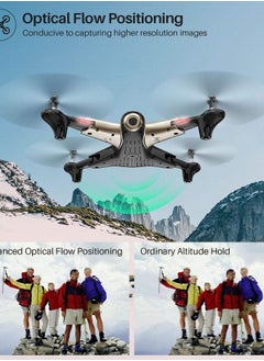 SYMA Drone with 1080P FPV Camera,Optical Flow Positioning,Tap Fly,Altitude Hold,Headless Mode,3D Flips,2 Batteries 40mins Flying UFO Remote Control Quadcopter for Kids Beginners  - Image 3