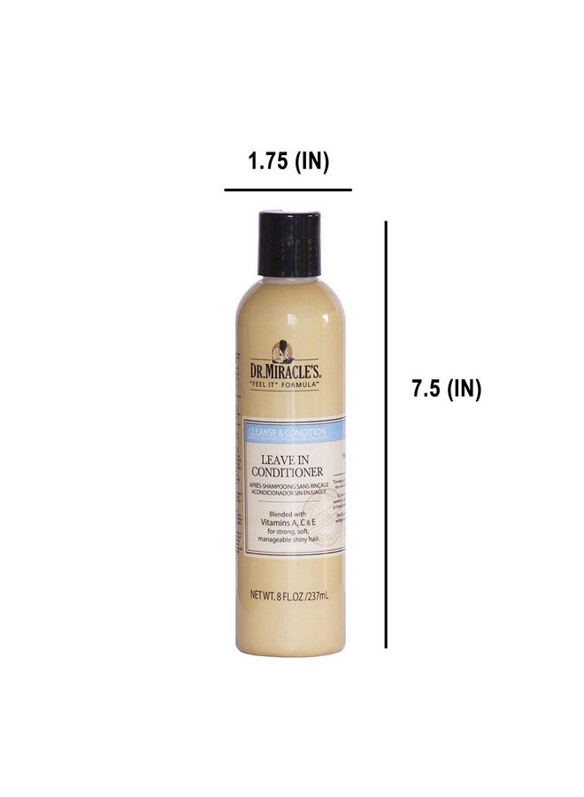 Dr. Miracle's Leave In Conditioner Blended With Vitamins A C & E For Strong Soft Manageable Shiny Hair 8 Ounce - Image 4