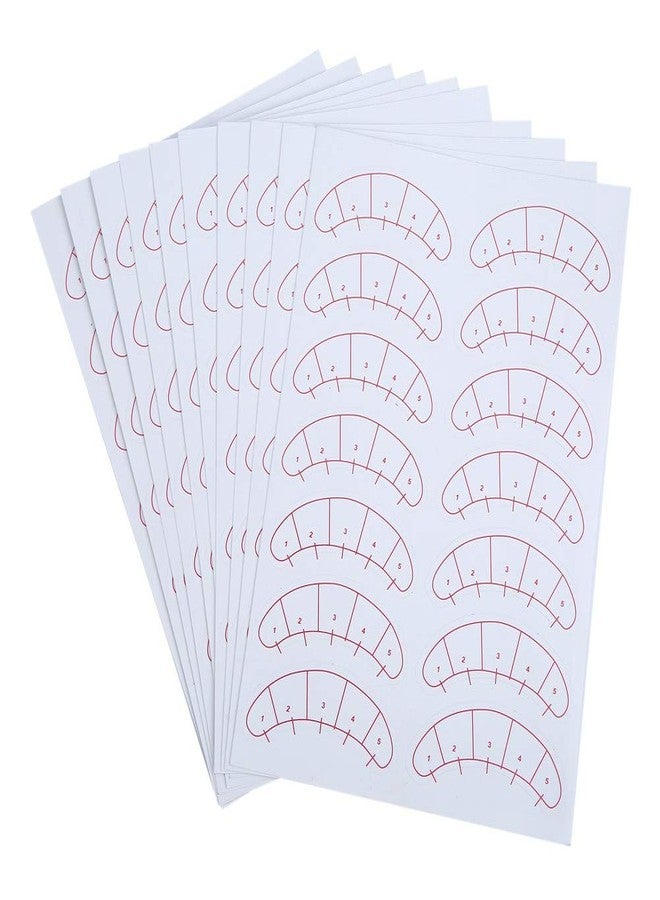 DEWIN Eye Mapping Stickers, Lash Map Under Eye Stickers Eyelashes Stickers for Lash Beginner Training and Practice 140 Pcs / 10-Sheets - Image 1