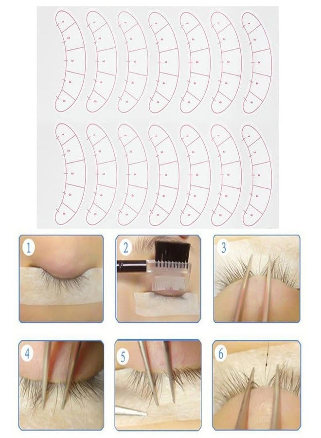 DEWIN Eye Mapping Stickers, Lash Map Under Eye Stickers Eyelashes Stickers for Lash Beginner Training and Practice 140 Pcs / 10-Sheets - Image 3