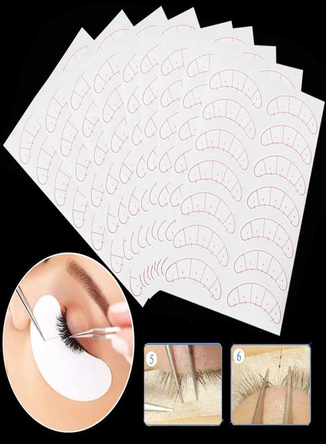 DEWIN Eye Mapping Stickers, Lash Map Under Eye Stickers Eyelashes Stickers for Lash Beginner Training and Practice 140 Pcs / 10-Sheets - Image 4