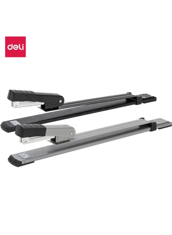 ديلي E0334 دباسة – 25 ورقة، سندان قابل للدوران، تدبيس دقيق، أسود/فضي - Image 1