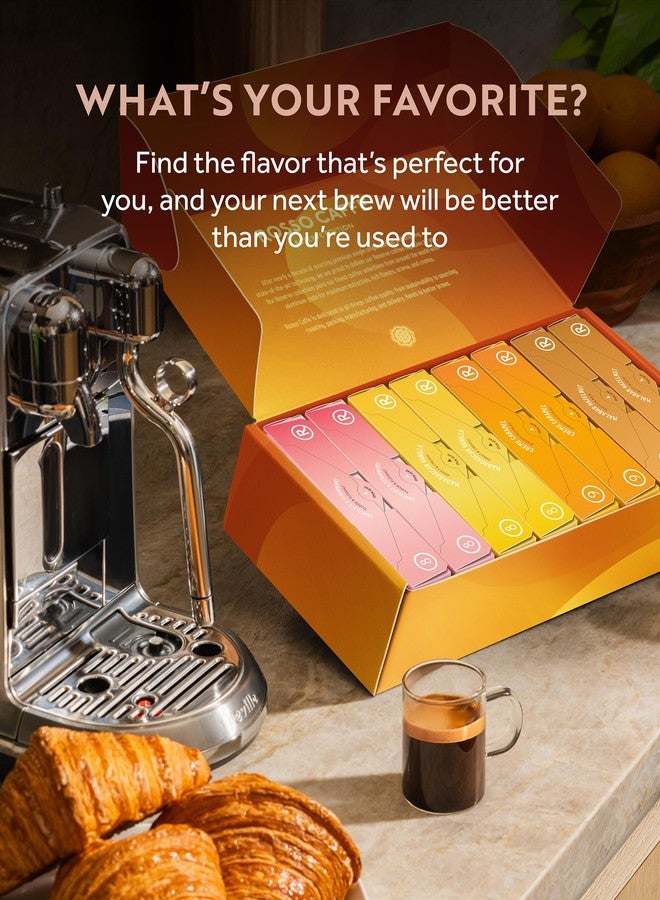 ROSSO CAFFÈ Espresso Coffee Pods for Nespresso Original Machines - 80 Capsules Flavored Pack, 4 Rich and Balanced Flavors (Chocolate, Vanilla, Crème Caramel, Hazelnut) - Made in Italy - Image 4