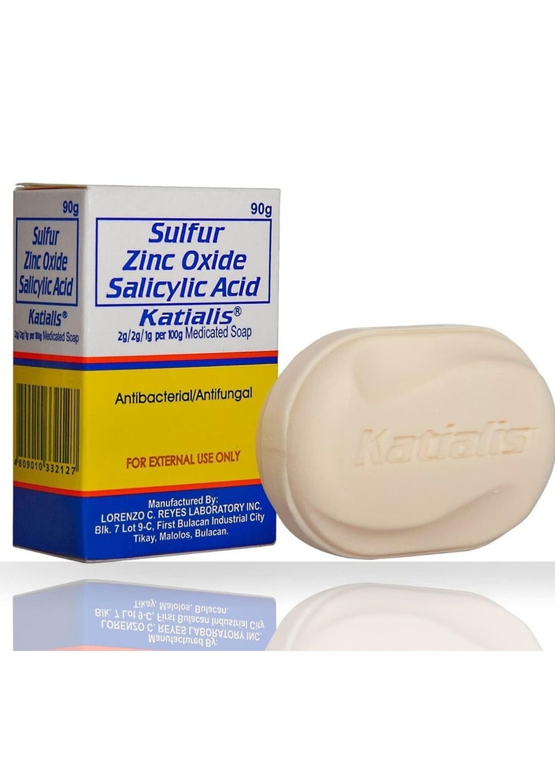 كاتياليس كاتيليس صابون مضاد للفطريات والبكتيريا من اكسيد الزنك والكبريت وحمض الساليسيليك 90 جرام من سوب - Image 1