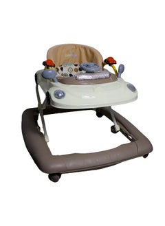 Rally Foldable Soft Cushioned Seat Baby Walker Brown  - Image 1