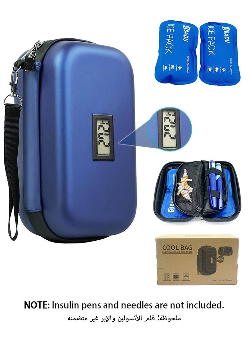 48H Insulin Cooler Travel Case – Portable Insulin Travel Case with Thermometer & 2 Ice Packs, TSA Approved Insulin Cooler Bag for Diabetic Supplies, Medicine, Pens, Vaccines (2–8°C Temperature Control) - Image 1