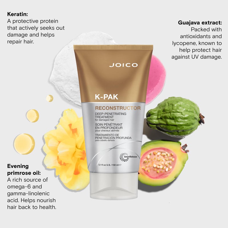 JOICO علاج جوكو K-PAK المعيد للبناء | للشعر التالف | إصلاح وتقوية الخصل | إعادة بناء وتقوية الشعر التالف | تحسين المرونة | مع الكيراتين والأرجينين | 5.1 أونصة سائلة - Image 5
