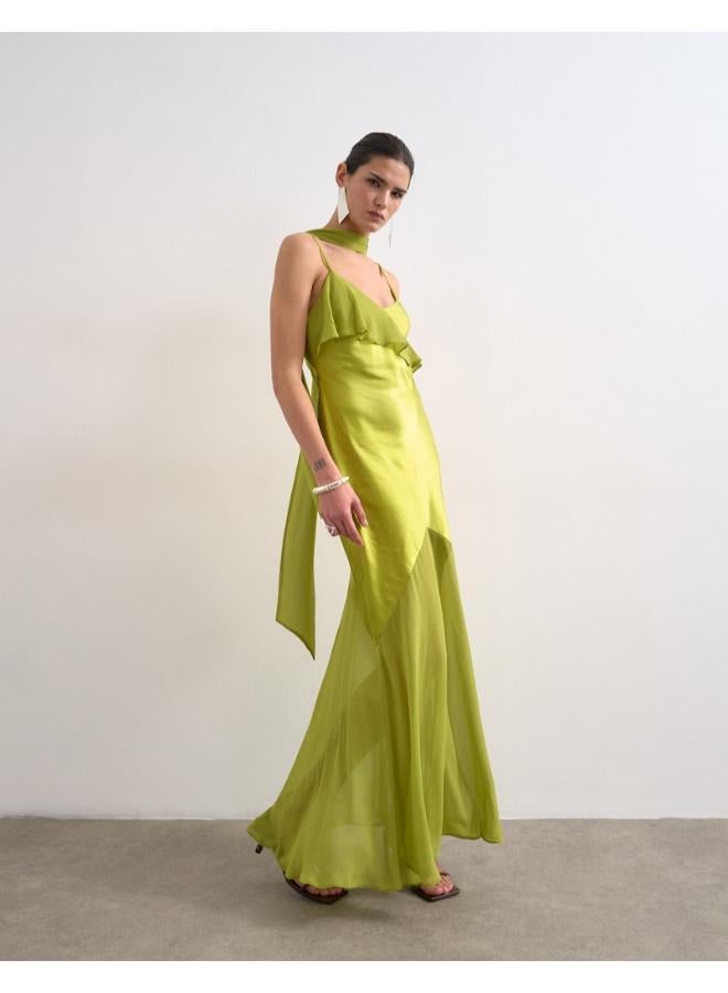 TOPSHOP Casual Sleeveless Ruffle Detail Maxi Dress - Image 4