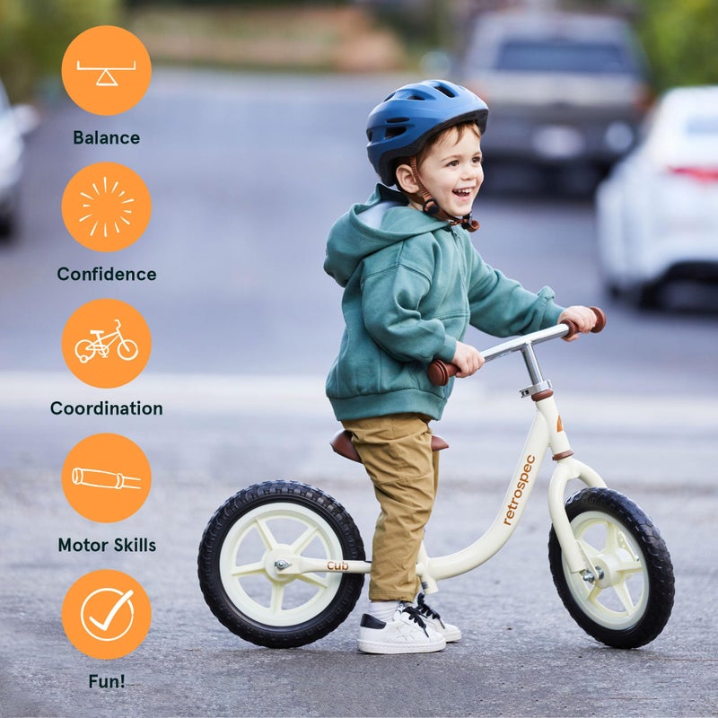 Retrospec Cub 2 Toddler 12" Balance Bike, 18 Months - 3 Years Old, No Pedal Beginner Kids Bicycle for Girls & Boys, Flat-Free Tires, Adjustable Seat, & Durable Frame - Image 4