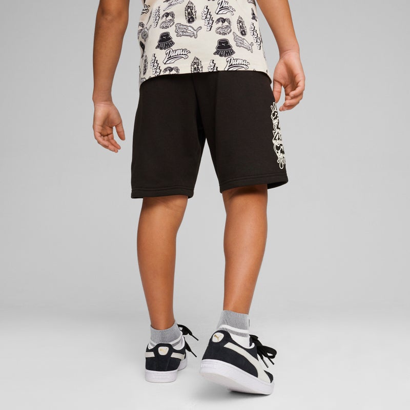 PUMA Essentials+ Mid 90s Boys Black Shorts - Image 2