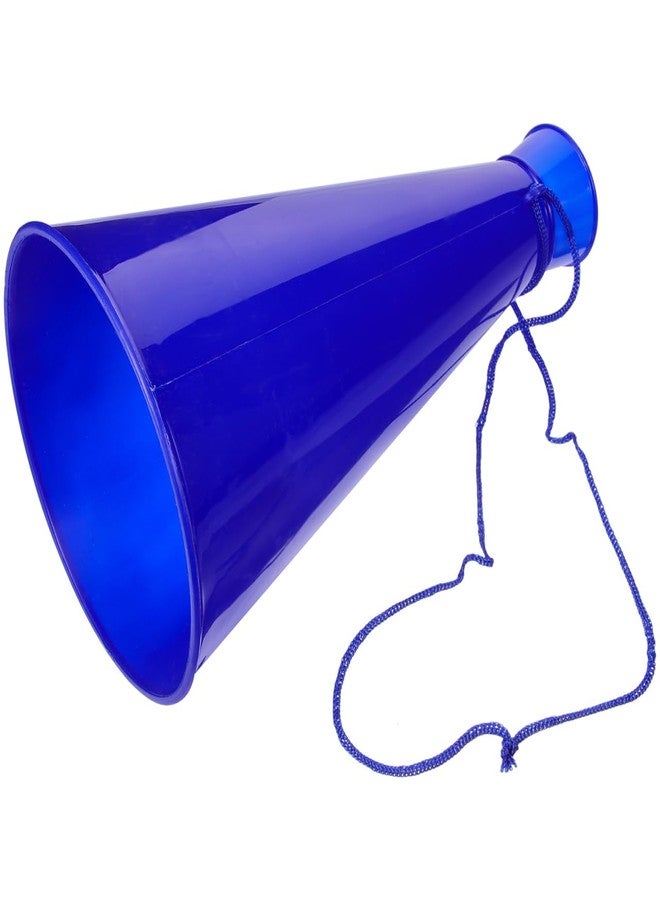Baluue Cheer Megaphone, 9 Inch Stadium Horn Loud Noisemaker for Sports Events, School Spirit, Party Favors, Outdoor Activities, Soccer Trumpet, Cheering Horn, Blue - Image 1