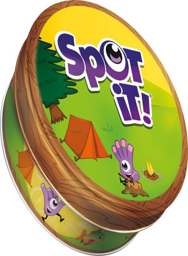 Asmodee Spot It! Camping Card Game (2024 Refresh) - Eco-Sleeve Edition, 5-in-1 Visual Perception Game for Quick Reflexes and Family Fun, Ages 6+, 2-8 Players, 10 Minute Playtime - Image 2