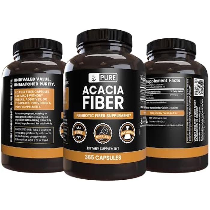 Pure Original Ingredients Acacia Fiber (365 Capsules) No Magnesium Or Rice Fillers, Always Pure, Lab Verified - Image 2