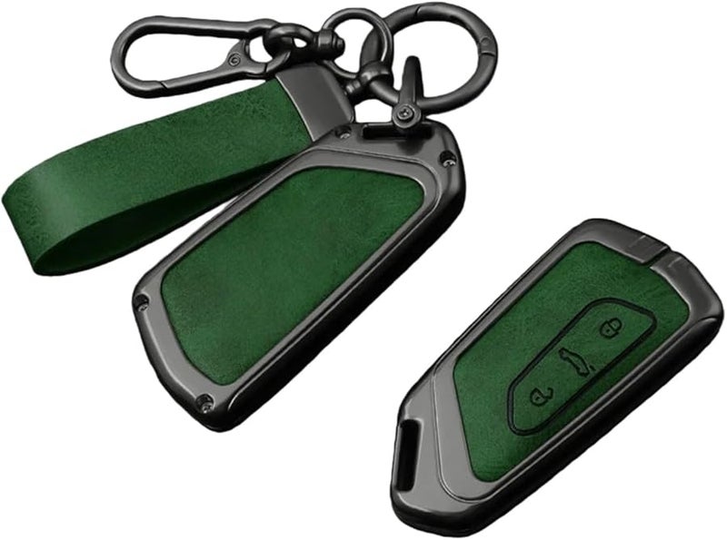 Green Car Key Cover Protection Shell Case Compatible For VW Golf 8 MK8 Leo - Image 1