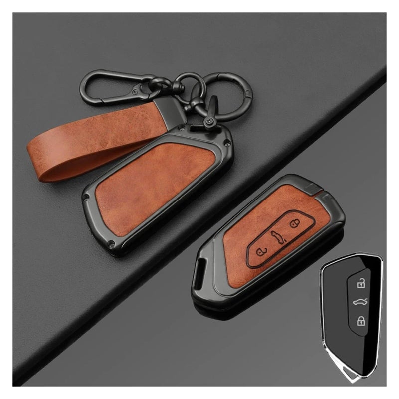 Green Car Key Cover Protection Shell Case Compatible For VW Golf 8 MK8 Leo - Image 5