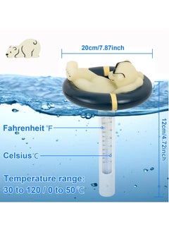 Excefore Pool Thermometer Floating Easy Read, Leisurely Polar Bear Water Thermometer for Ice Bath with String, for Outdoor, Indoor Swimming Pools, Spas, Hot Tubs & Aquariums  - Image 4