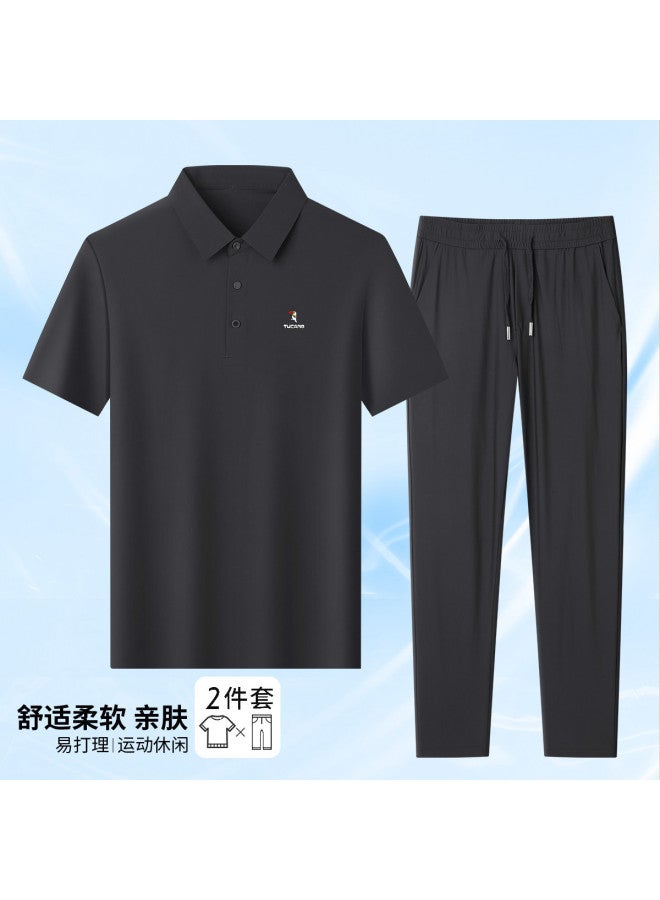 Tucano men's Summer Outdoor Sports Dad Outfit Casual Set Comfortable & Breathable Men's Suit - Image 2