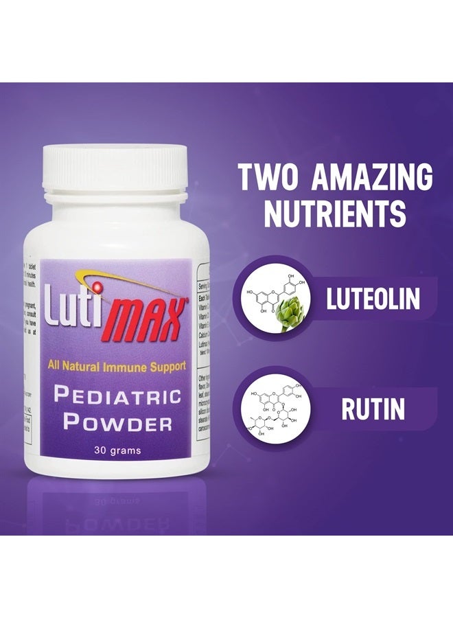 Luti Max Luteolin w/Rutin Pediatric Powder for Kids 30 gm 100 Servings - Immune & Nervous System Supplement - Muscle & Neuron Support - Anti-inflammatory - Natural Bioflavonoids - Gluten Free - Image 3