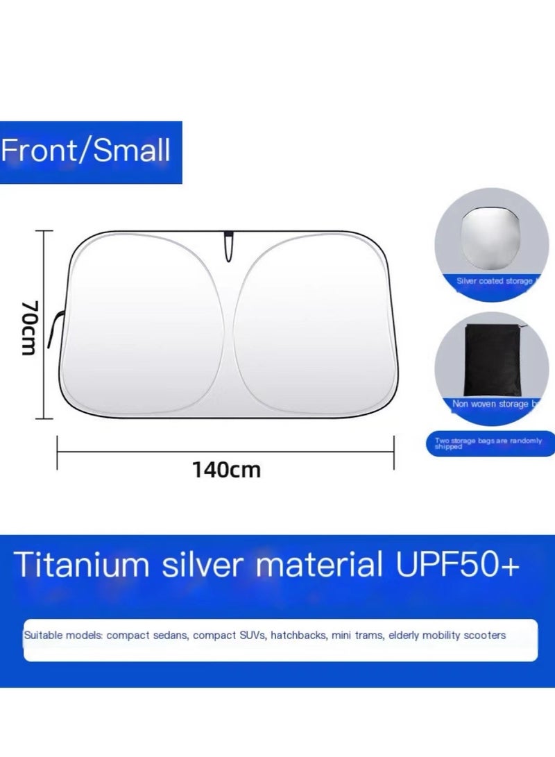 مظلة واقية من أشعة الشمس للزجاج الأمامي للسيارة قابلة للطي للحماية من الأشعة فوق البنفسجية للحفاظ على برودة السيارة - Image 1