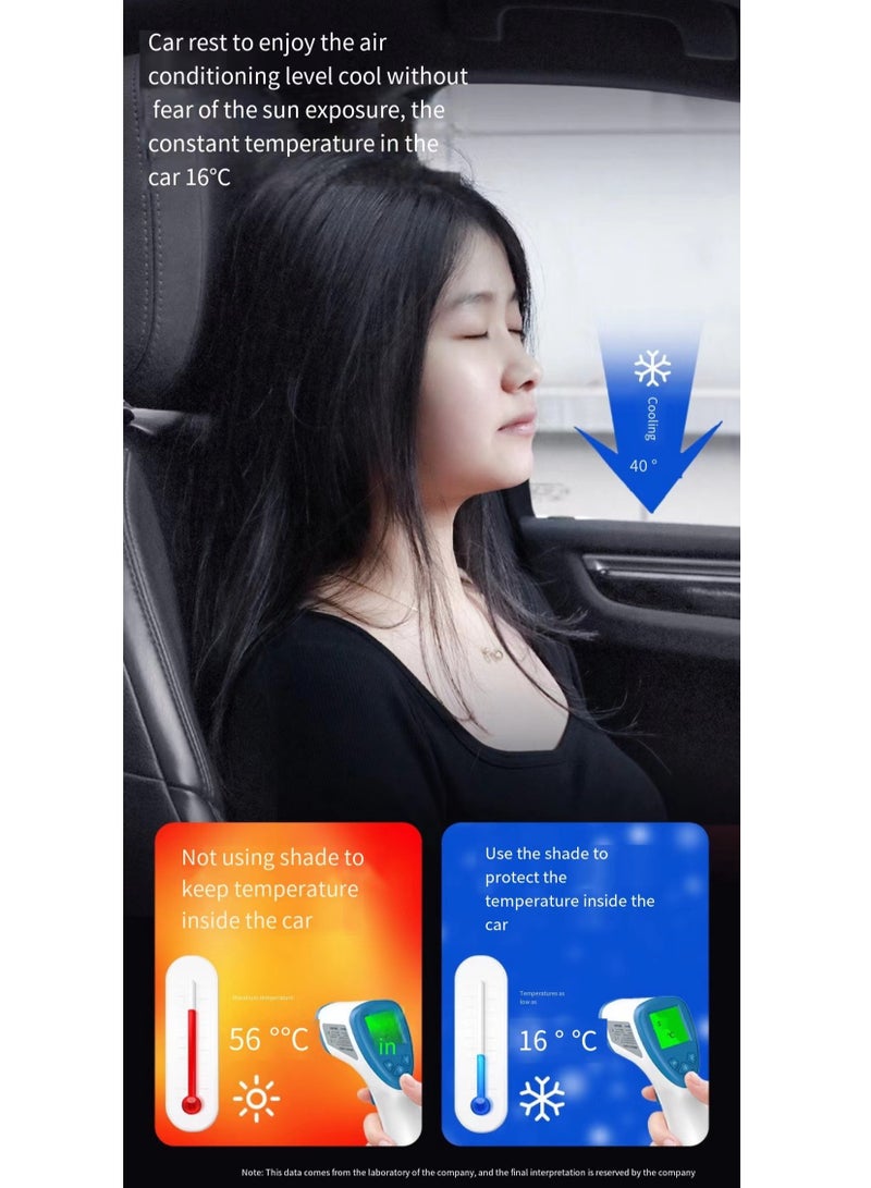 مظلة واقية من أشعة الشمس للزجاج الأمامي للسيارة قابلة للطي للحماية من الأشعة فوق البنفسجية للحفاظ على برودة السيارة - Image 4