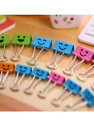 Medium Metal Paper Clips Assorted 48 Pack Colored Binder with Lovely Hollow Smiling Face/Multi-Color Photo File Document Clip Clamp Organizer for Office Home (25mm) - pzsku/Z4B666CCBCDEC6C9221C0Z/45/_/1698736966/02145eb8-1f22-4731-9a2f-3ea5341f0fe9