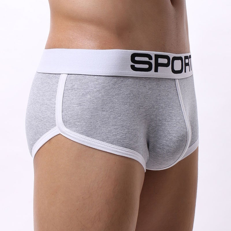 Trendy Mens Cotton Boxer Briefs Gray  - Image 1