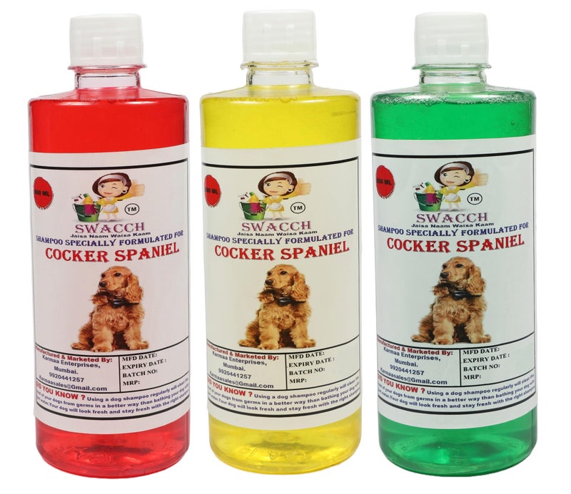 Swacch Shampoo Specially Formulated for Cocker Spaniel (500ML) (Combo Pack of 3) Jasmine, Lemon & Neem Alovera - Image 2