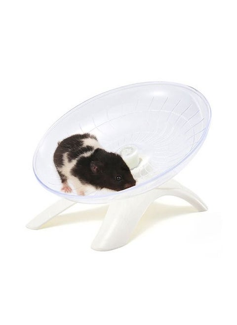 Neostyle Hamster Flying Saucer Silent Running Exercise Wheel With Holder White