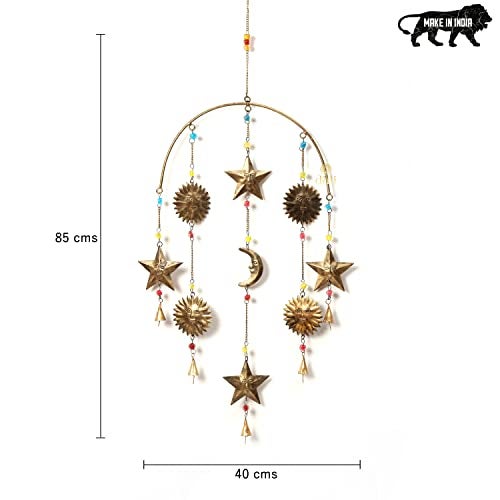 DULI Metal Wall hanging Galactic Symphony: Sun, Moon, and Stars Wall Art, Wall Hanging, WallDecor, Room Decor, Garden Decor (Sun,Moon⋆: MetalHanging) - Image 3