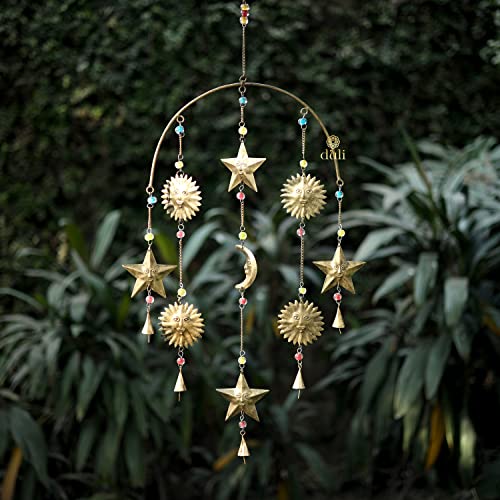 DULI Metal Wall hanging Galactic Symphony: Sun, Moon, and Stars Wall Art, Wall Hanging, WallDecor, Room Decor, Garden Decor (Sun,Moon⋆: MetalHanging) - Image 4