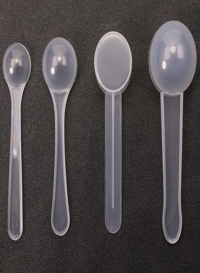 ONLYKXY 4pcs Clear Long Handle Plastic Measuring Spoons Coffee Protein Milk Powder Scoops Spoon Kitchen Tools (1g/3g/5g/10g) - Image 4