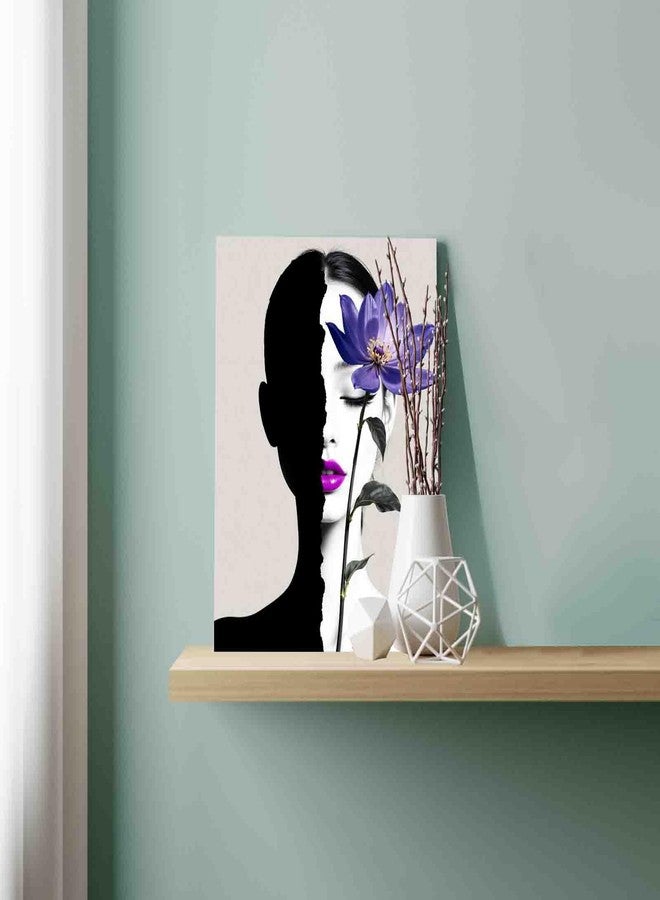 Aihonmin Abstract Women Purple Lips Oil Paint by Number for Adults DIY Paint by Numbers for Beginner Kids Elegant Canvas for Painting Acrylic Pigment Art Crafts for Home Decoration(Without Frame) - Image 3