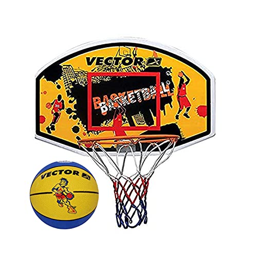 Vector X Basket Ball Size 3 Basketball Ring with Board Wall Mount Basket Ball Net with Ring 32 Diameter Kids Boy & Girl's Beginner Children Size 3 Basketball Set Basketball with Basketball Ring - Image 3